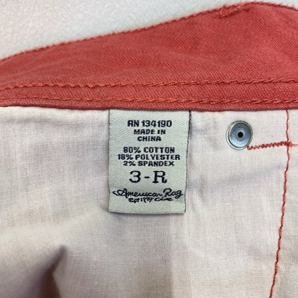 AMERICAN RAG Cie Low-Rise Skinny Leg Ankle Zip Jeans Women Size 3R Coral Stretch - Picture 7 of 16